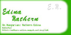 edina mathern business card